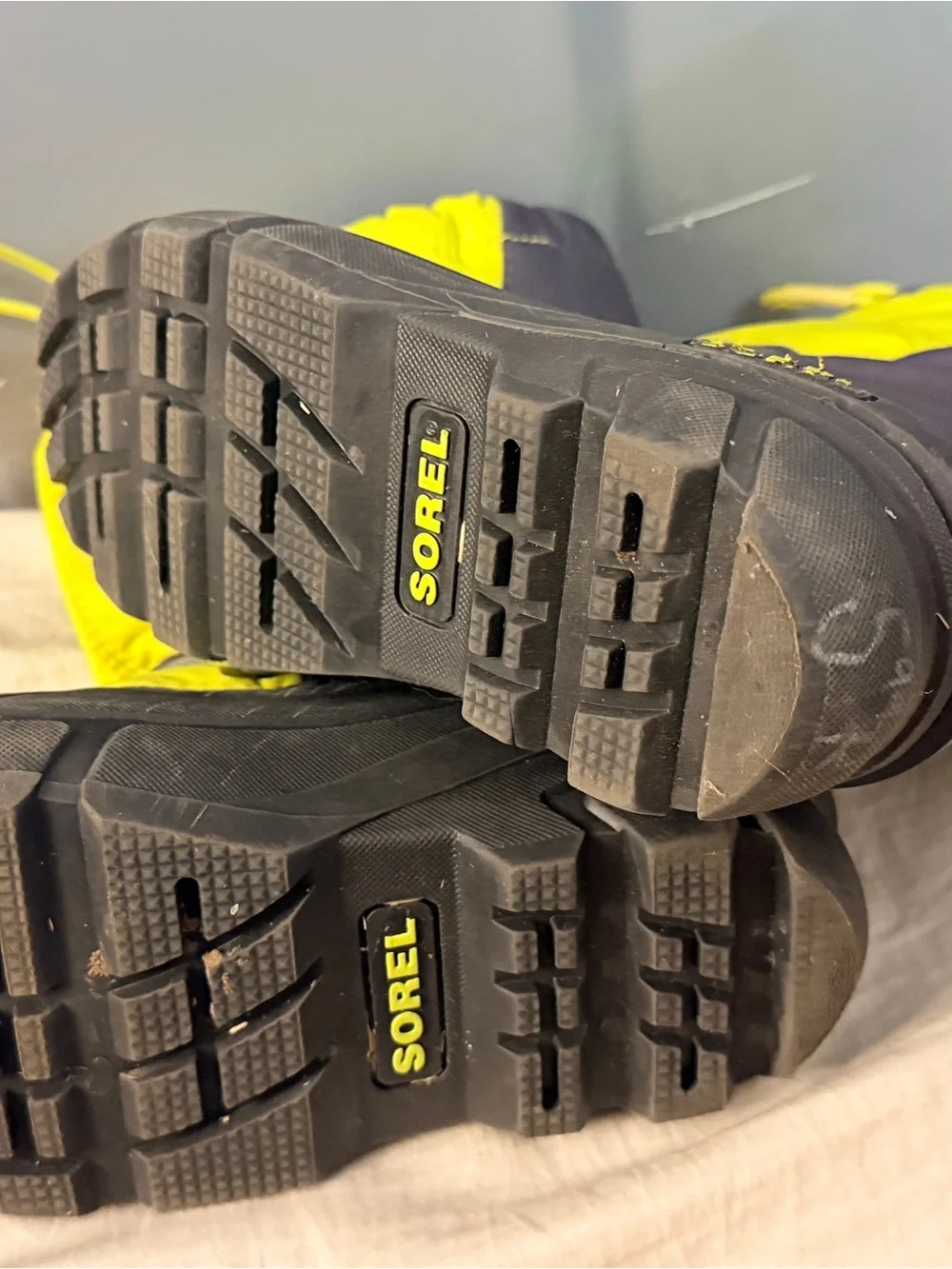 Sorel Yellow and Black Winter Boot